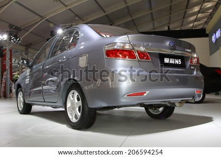 TANGSHAN - MAY 31: vehicle in the auto exhibition, ?on may 31, 2014, Tangshan city, Hebei Province, China