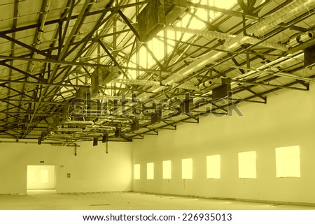 indoor central air conditioning equipment in a factory