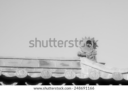 roof of the traditional Chinese architectural style, north china