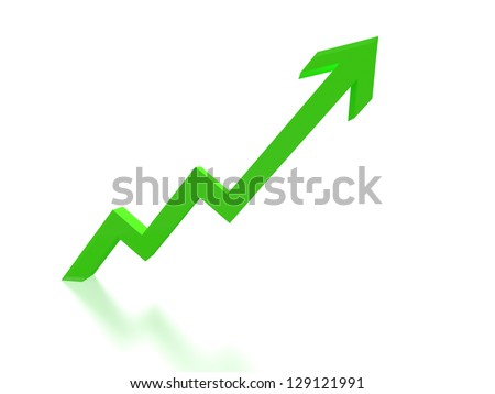 Green growth arrow chart