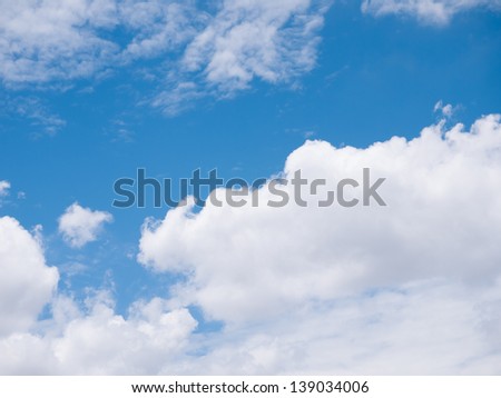 The bright cloudy sky able to use as background