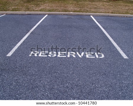 reserved parking spot