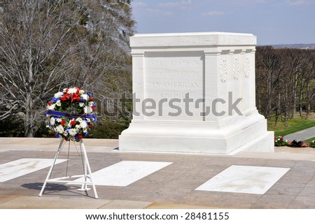 Tomb of Unknown solder at Arlington Cemetery in Virginia