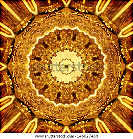 Grunge oriental gold ornament texture background