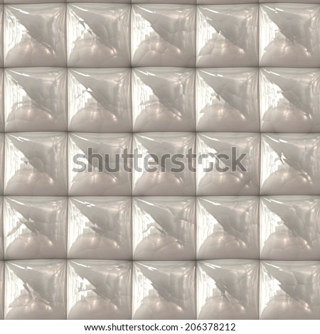 Glossy white leather texture seamless pattern background.