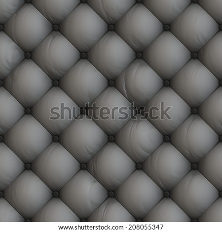 Dark grey leather texture seamless pattern background.