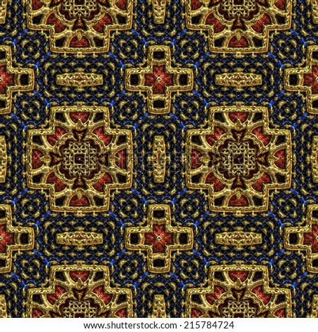 Oriental gold seamless pattern ornament texture background.