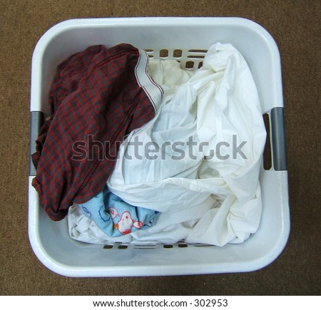 dirty laundry basket