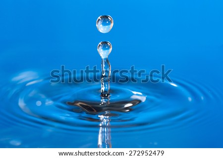 Water drop falling
