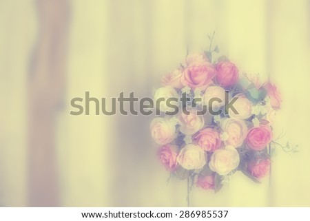 blur roses in blur background