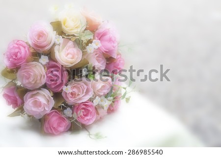 blur roses in blur background