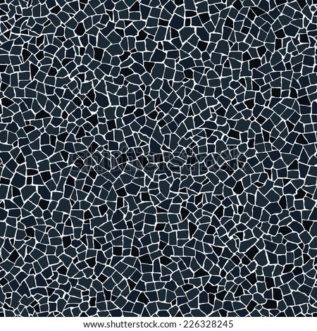 Broken tiles (trencadis) black pattern