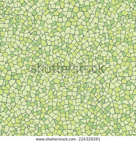 Broken tiles (trencadis) green pattern