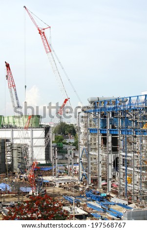 NONTHABURI -THAILAND - MAY 28 : Construction of EGAT\'s North Bangkok gas combine cycle power plant 800 MW on May 28, 2014 in Nonthaburi, Thailand