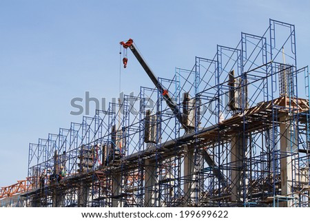 Concrete building of gas insulated switchgear under-construction