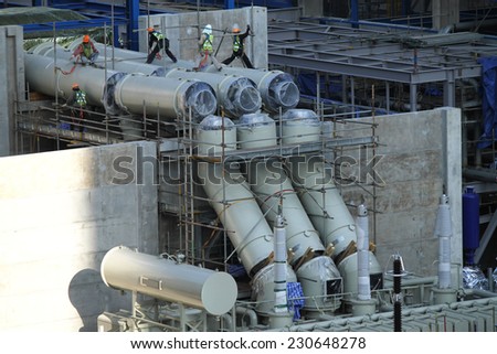 Construction of gas combine cycle power plant 800 MW
