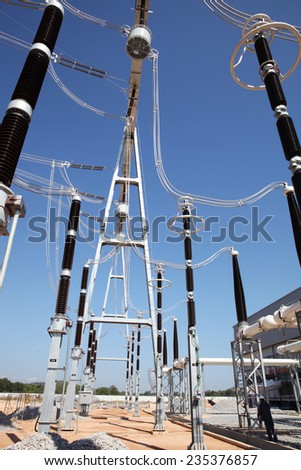 Extra high voltage electric power 500 kV Gas Insulated Switchgear. ( GIS )