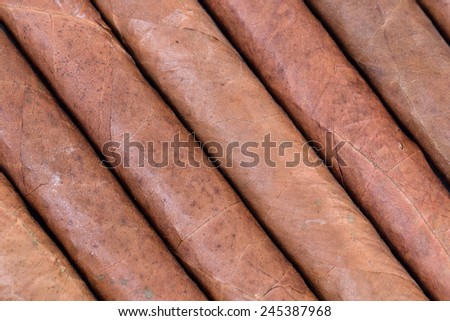 Cuban cigars background