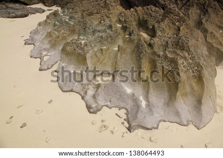 sea rock texture with sand dust covering