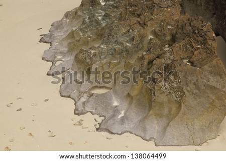sea rock texture with sand dust covering