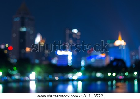 Cityscape bokeh, Blurred Photo, cityscape river view at twilight time