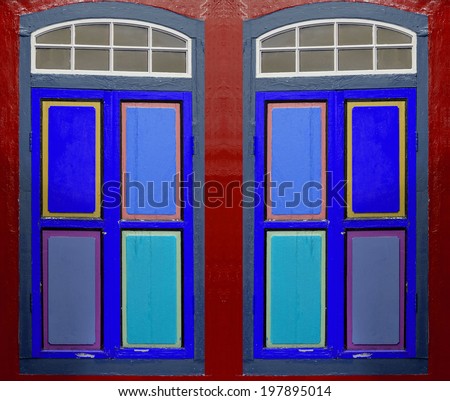 colorful windows and doors