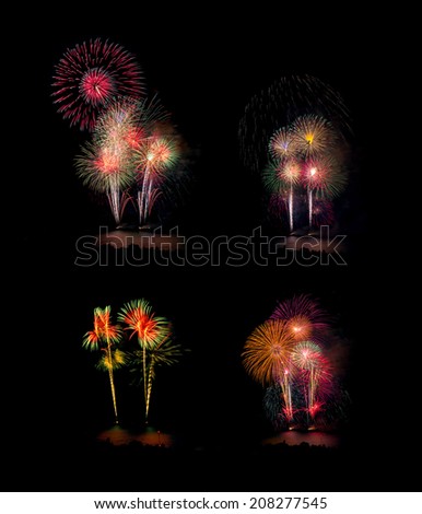 Fireworks set of four picture