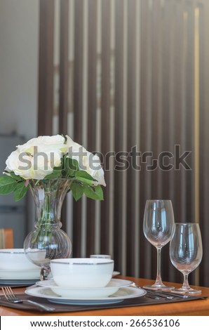restaurant set in luxury living room with special effect light