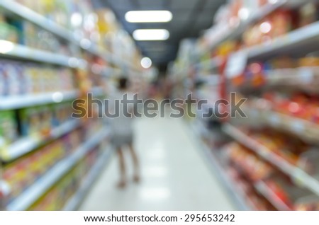 Abstract blurred photo of store in department store bokeh background