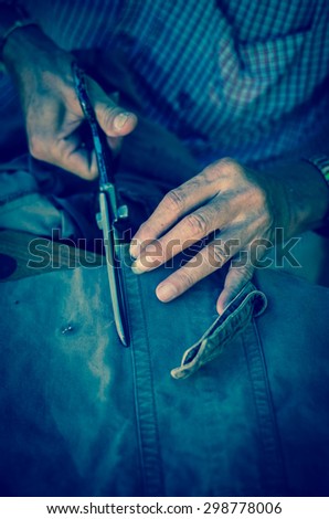 Sewing Process in step cutting