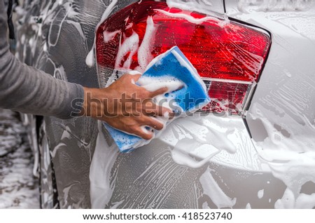 Cleaning the car,car care concept