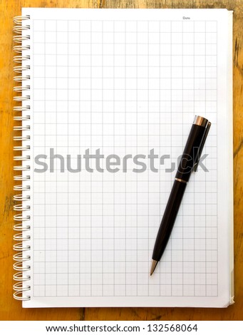The cross line note book with black pen