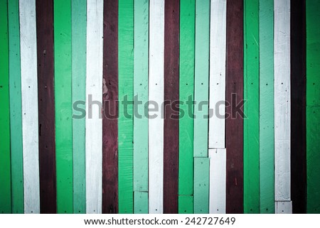 Green Retro wooden wall background