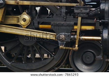 Steam Locomotive Drive Wheel And Side Rod Stock Photo 7865293 