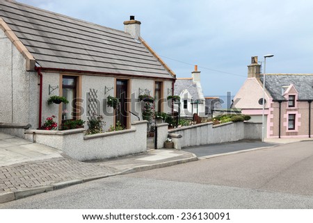 a street in the fishing village  in scotland