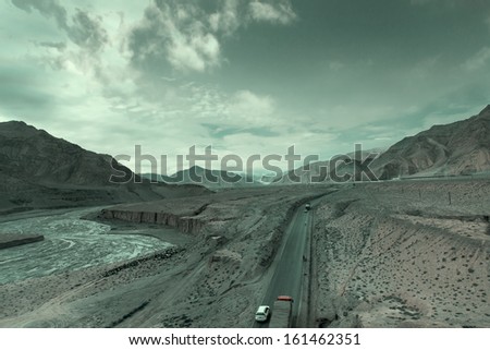 Desolate mountain road