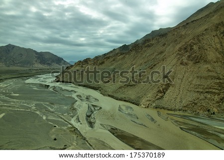 Desolate river valley