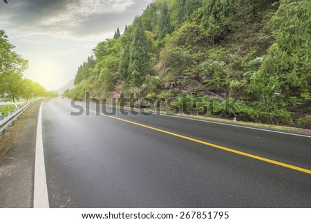 Winding road background