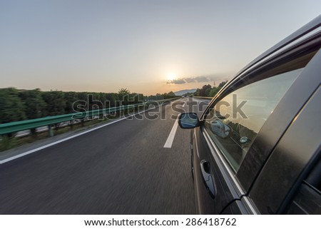 Car highway mirror