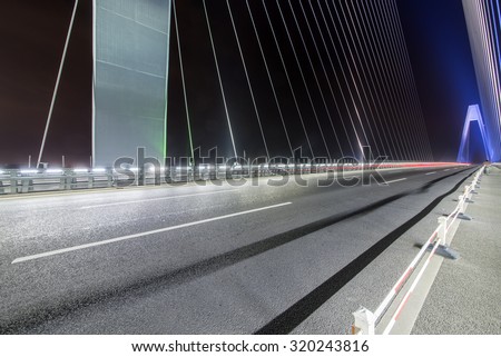 Night cable-stayed bridge