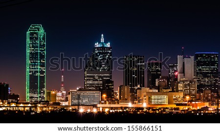 Dallas, Texas - February 15: Dallas Skyline On February 15, 2011 In Dallas, Texas.