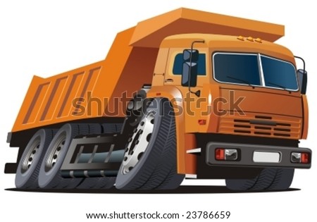 stock vector Vector cartoon dump truck More vector trucks see in my 