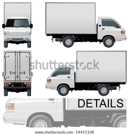 Vector delivery cargo truck Vector delivery cargo truck
