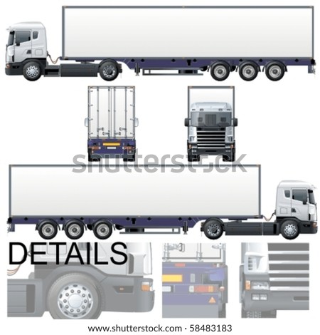 Vector cargo truck Original design Vector cargo truck Original design