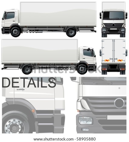 Vector delivery cargo truck Vector delivery cargo truck