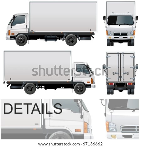 Vector delivery cargo truck Vector delivery cargo truck
