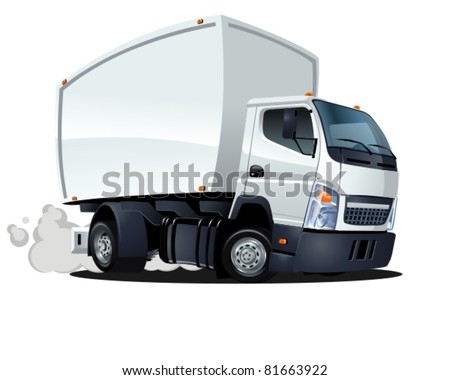 vector cartoon delivery cargo truck vector cartoon delivery cargo truck