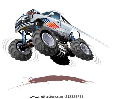Cartoon Monster Truck EPS-10 with transparency effects for one-click repaint Cartoon Monster Truck EPS-10 with transparency effects for one-click repaint