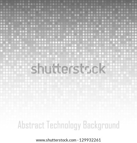 Abstract Gray Technology Background, Vector Illustration