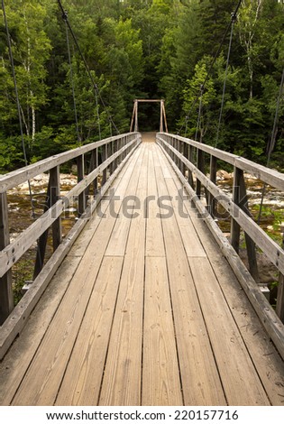 Walking bridge White Mountains  New Hampshire